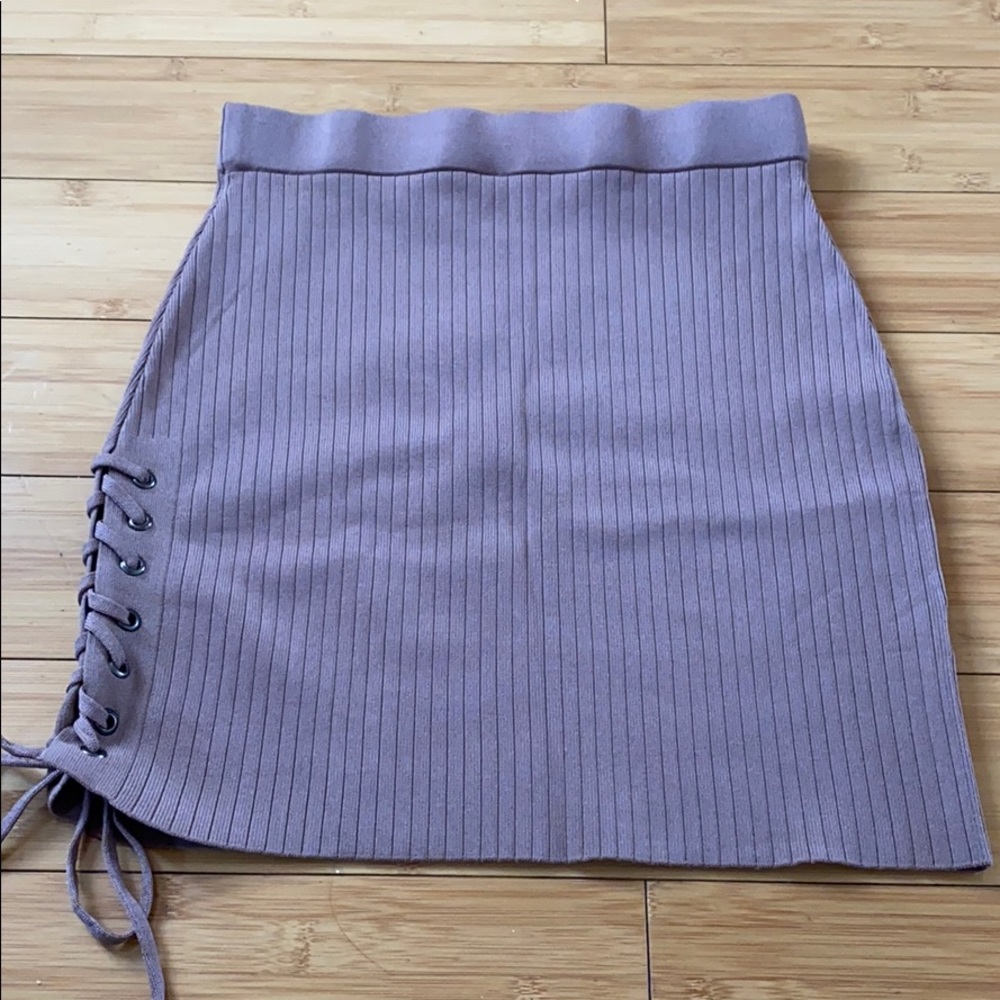 Tan high waist skirt
